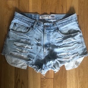 Levi’s Distressed Jean/Denim High Rise Shorts